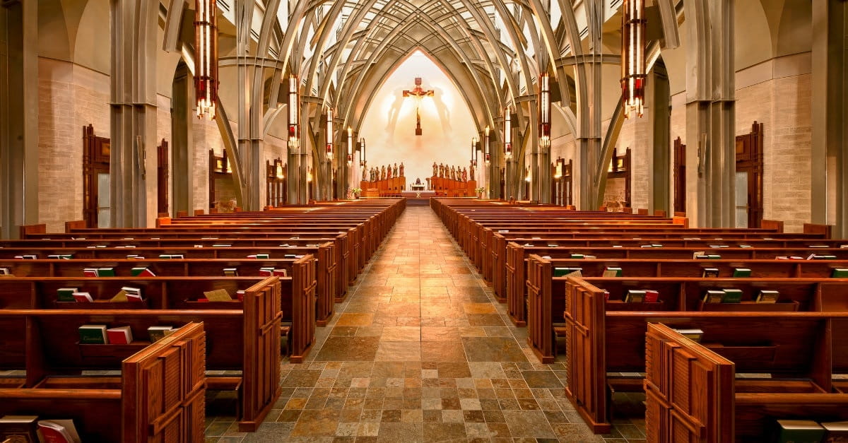 Inside view of the church for private prayer